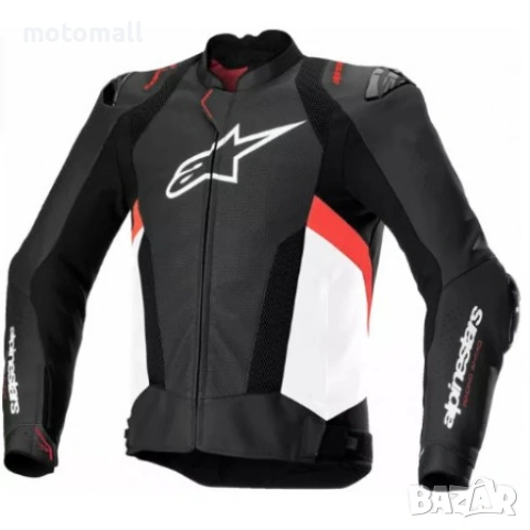КОЖЕНО МОТО ЯКЕ ALPINESTARS Missile V3 Airflow BLK/WHT/RD, снимка 2 - Аксесоари и консумативи - 54481545