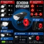 Комплект акумулаторни LED предни и задни светлини велосипед лед фар и стоп за колело USB зареждане, снимка 2
