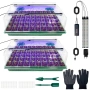 Тави за разсад 2×120-клетъчни с LED лампа за отглеждане с таймер, регулируема яркост и влажност НОВО, снимка 1
