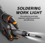 Безжичен поялник Solderig iron LED ДИСПЛЕЙ+LED ОСВЕТЛЕНИЕ+3 бр.различни сменяеми накрайника -нов-сив, снимка 5