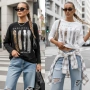 Дамска овърсайз блуза с дълъг ръкав MODEZINE, 2цвята , снимка 1