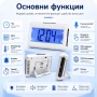 Дигитален настолен часовник с термометър сензор дата гласово управление за спалня офис електронен, снимка 2