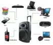 Активна тонколона MBA W-15 | Мощна Bluetooth караоке тонколона за професионално озвучаване , снимка 4