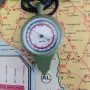 Армейски двустранен курвиметър КМ-59.А – СССР, отличен, с кожен калъф, снимка 3