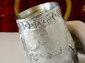 Калаена чаша,халба Рицар,Замък,хералдика, снимка 9