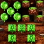 Minecraft Майнкрафт Пиксел Pixel кръгъл фолио фолиев балон хелий или въздух рожден ден, снимка 2