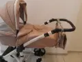 Бебешка количка бяло и бежево, снимка 1