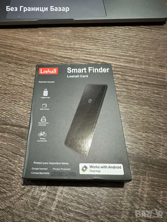 Нов Смарт тракер карта Loshall Smart Finder за портфейл и багаж Анти кражба за Android, снимка 1