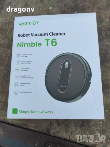 Робот прахосмукачка Vactidy Nimble T7 с моп, снимка 2 - Прахосмукачки - 54512200
