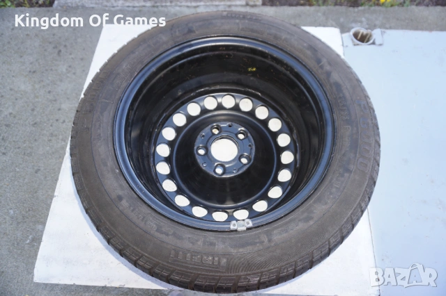Оригинална Резервна Джанта и Стойка за Mercedes W210 71/2x16H2/ET41/Гума Pirelli P6000 215/55/16/3мм, снимка 4 - Гуми и джанти - 54462501