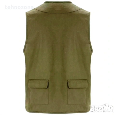 Елек Лов и Риболов, зелен, с множество джобове, VEST GREEN, снимка 2 - Екипировка - 54352855