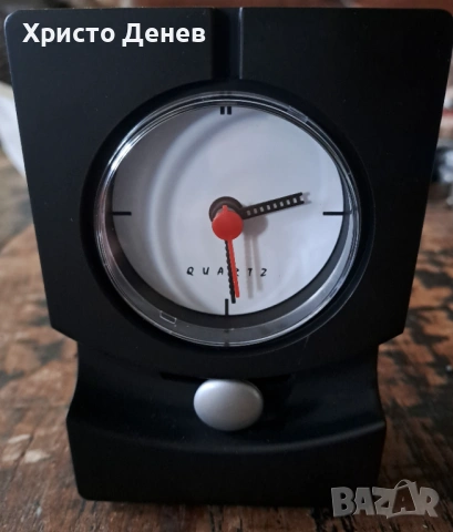 часовник с движещо се махало, за бюро, абстрактно изкуство кварцов, черен