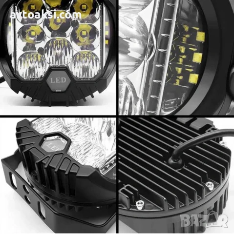 Халоген/Боен Фар с двоен LED дизайн 12/24V-63510, снимка 2 - Аксесоари и консумативи - 54503798