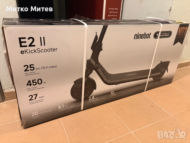 Електрическа тротинетка Ninebot by Segway E2 E II, снимка 4 - Скейтборд, ховърборд, уейвборд - 55007878