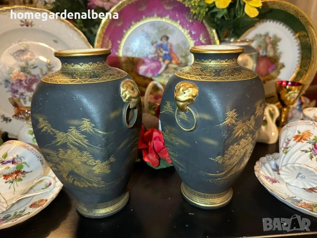 Японски вази „Черната Прелест" – Рядка колекционерска находка, снимка 2 - Антикварни и старинни предмети - 54073573