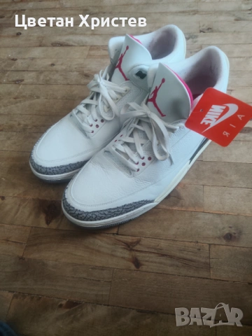 Размер US 18 - Jordan 3 Retro Mid White Cement Reimagined