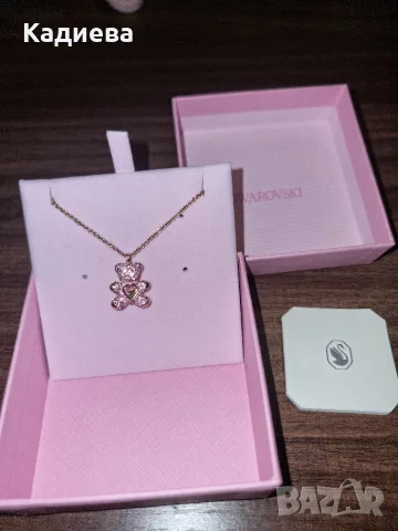 Ново Колие Swarovski - Bear, Pink, 18K rose gold finish, снимка 5 - Колиета, медальони, синджири - 55335594