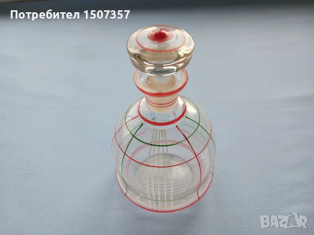 Шише за ракия, 800мл., рисувано стъкло, снимка 2 - Други - 55565087