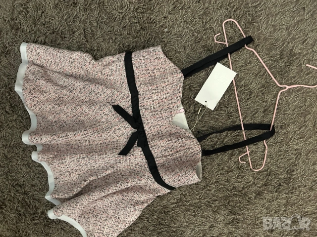 Бюстие в розово и черно Zara, снимка 2 - Корсети, бюстиета, топове - 54718823