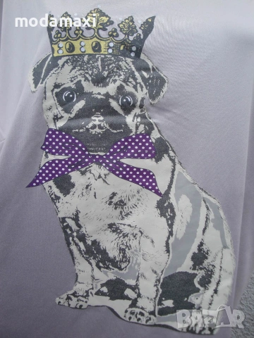 3XL Нова  блуза Little Rose с мопс , снимка 4 - Туники - 55270287