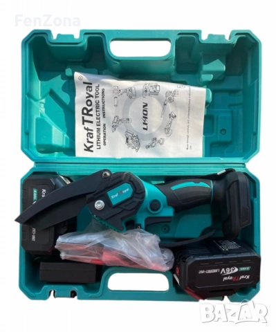 Aкумулаторен трион с 2 шини и 2 броя 36V 8AH батерии, снимка 2 - Градинска техника - 54049667