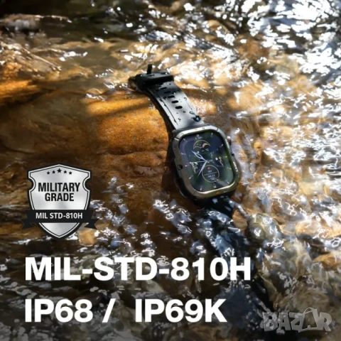 Смарт часовник AGM Legion 3 - 1.95" AMOLED, 5ATM, IP68, снимка 6 - Смарт часовници - 54143785