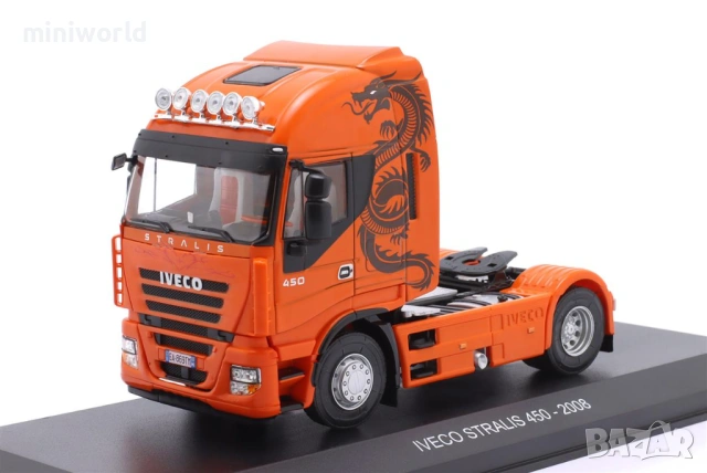 IVECO STRALIS 500 влекач 2008 - мащаб 1:43 на Hachette моделът е нов в блистер