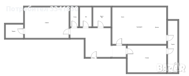 3-стаен, Център, нов с акт 16