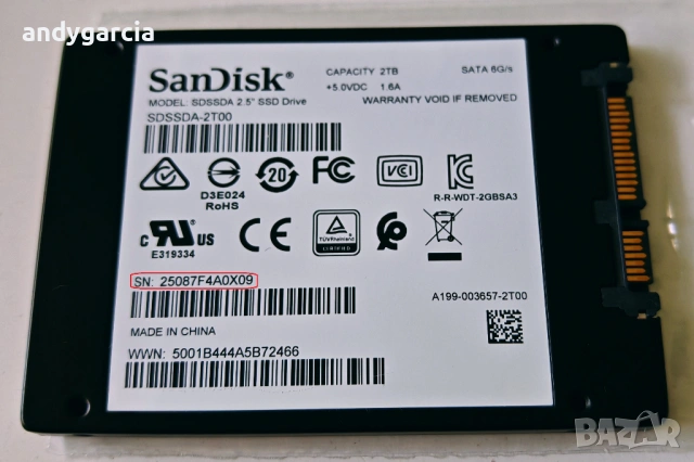 ЧИСТО НОВ 2TB SSD WD  Green by SanDisk SATA III  2.5" , WDS200T5G0A SSD диск за лаптоп или настолен, снимка 5 - Твърди дискове - 54321382