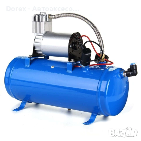 Компресор за въздух 12V, 150psi, 8 бара, 6 л., (за тромби, помпене, боядисване и др.), снимка 3 - Аксесоари и консумативи - 54192180