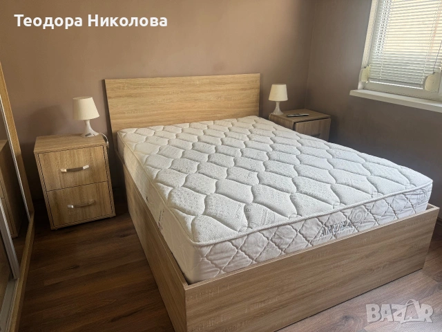 Спален комплект с матрак, снимка 2 - Спални и легла - 55173824