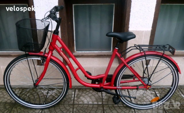 Мустанг Червено ! 24 цола капли ! Холандия ! Елегантен велосипед!