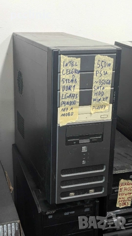 Компютър | Intel Celeron, 512MB RAM, 350GB SATA HDD, Floppy Drive