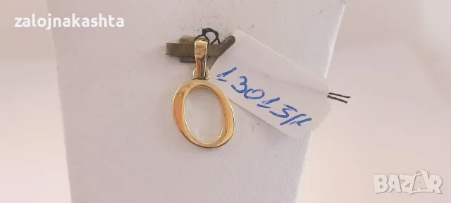 Нова Златна буква О-0,85гр/14кр, снимка 4 - Колиета, медальони, синджири - 55440802
