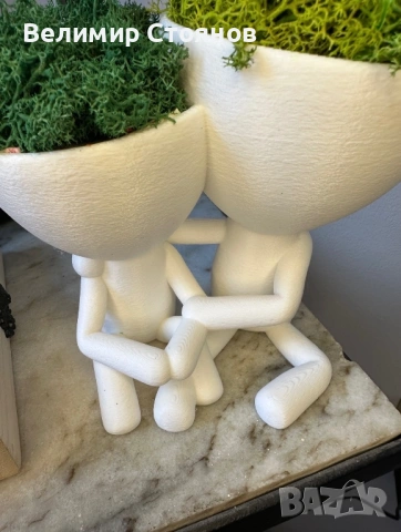 🌿 Кашпа „Майка и дете“, снимка 2 - Фигурки - 54244414