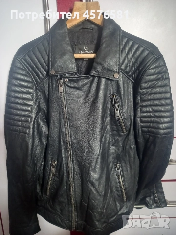 естествена кожа яке без забележки размер хл-ххл