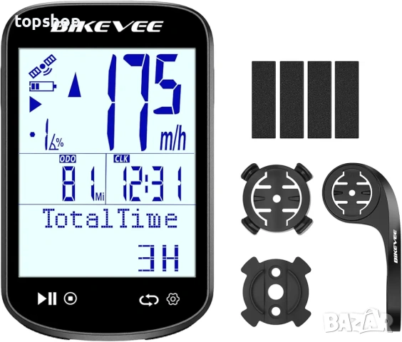 Нов Безжичен GPS Велокомпютър BIKEVEE 2.6" LCD – Скоростомер и Одометър за Велосипед с Bluetooth