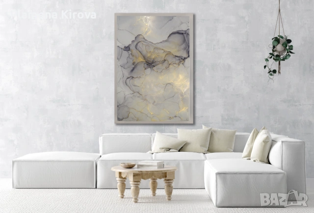 Абстрактна картина "Лиричен дим" | Ръчна изработка