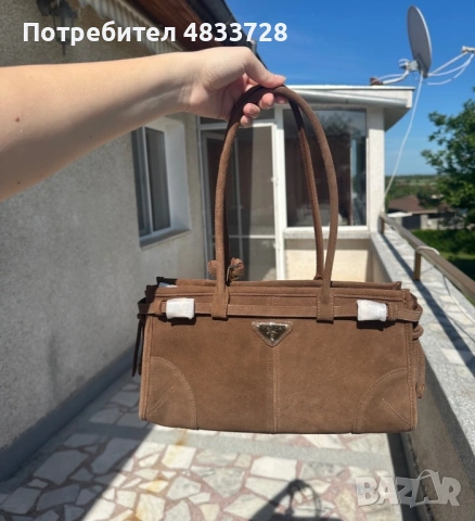 Кафява стилна дамска чанта