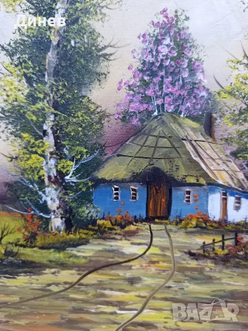 Маслен пейзаж с рамка (41х51 см) - Внос от Австрия, снимка 6 - Картини - 55533878