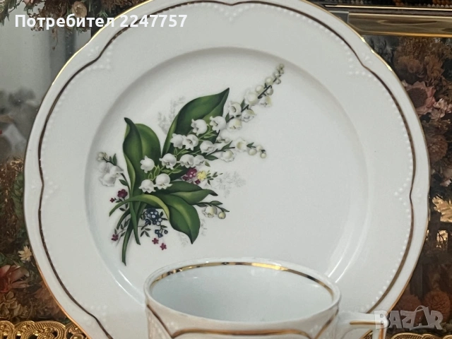 Троен сет порцелан Момина сълза, снимка 4 - Антикварни и старинни предмети - 54091750