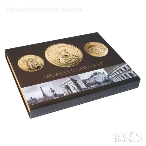кутия с 4 табли за 80 броя туристически медала 34 мм , снимка 4 - Нумизматика и бонистика - 46847219