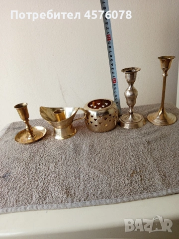 лот от месингови свещници, снимка 3 - Колекции - 54745249