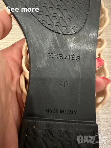 Hermès Rivage чехли екрю 40, снимка 7 - Сандали - 52720570