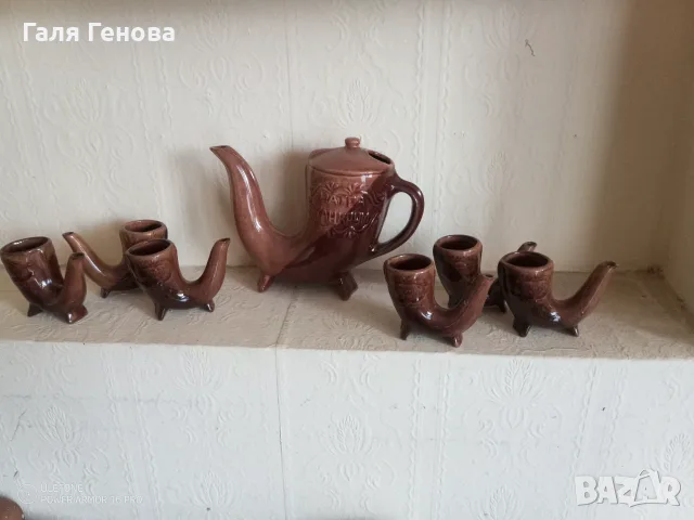 Керамичен сервиз за ракия, снимка 2 - Сервизи - 55602387
