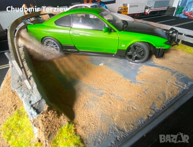 Диорама Solido 1:18 Nissan Silvia S15 мащабни модели коли, снимка 3 - Колекции - 54506018