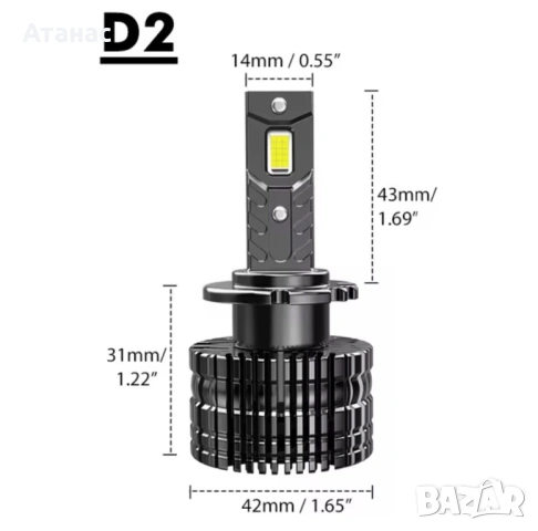 D2S Led комплект крушки, снимка 2 - Части - 54068403