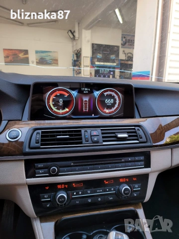 Навигация с ANDROID 14 8GB RAM 128GB HDD BMW F10 F11 БМВ Ф10 Ф11 CIC NBT + Apple Carplay, снимка 17 - Аксесоари и консумативи - 36123388