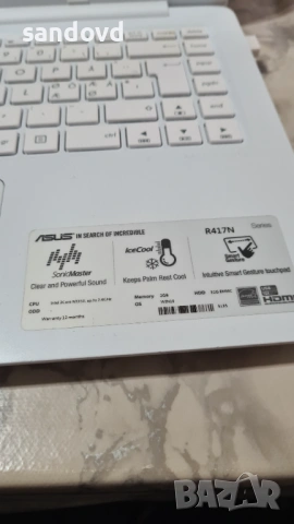 Хубав лаптоп ASUS R417N цена 70 евро, снимка 2 - Лаптопи за дома - 54525947