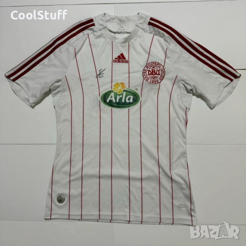 Adidas Denmark 2008/10 DBU Дания Футболна Тениска Размер S